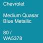 Preview: Chevrolet, Medium Quasar Blue Metallic, 80 / WA5378.